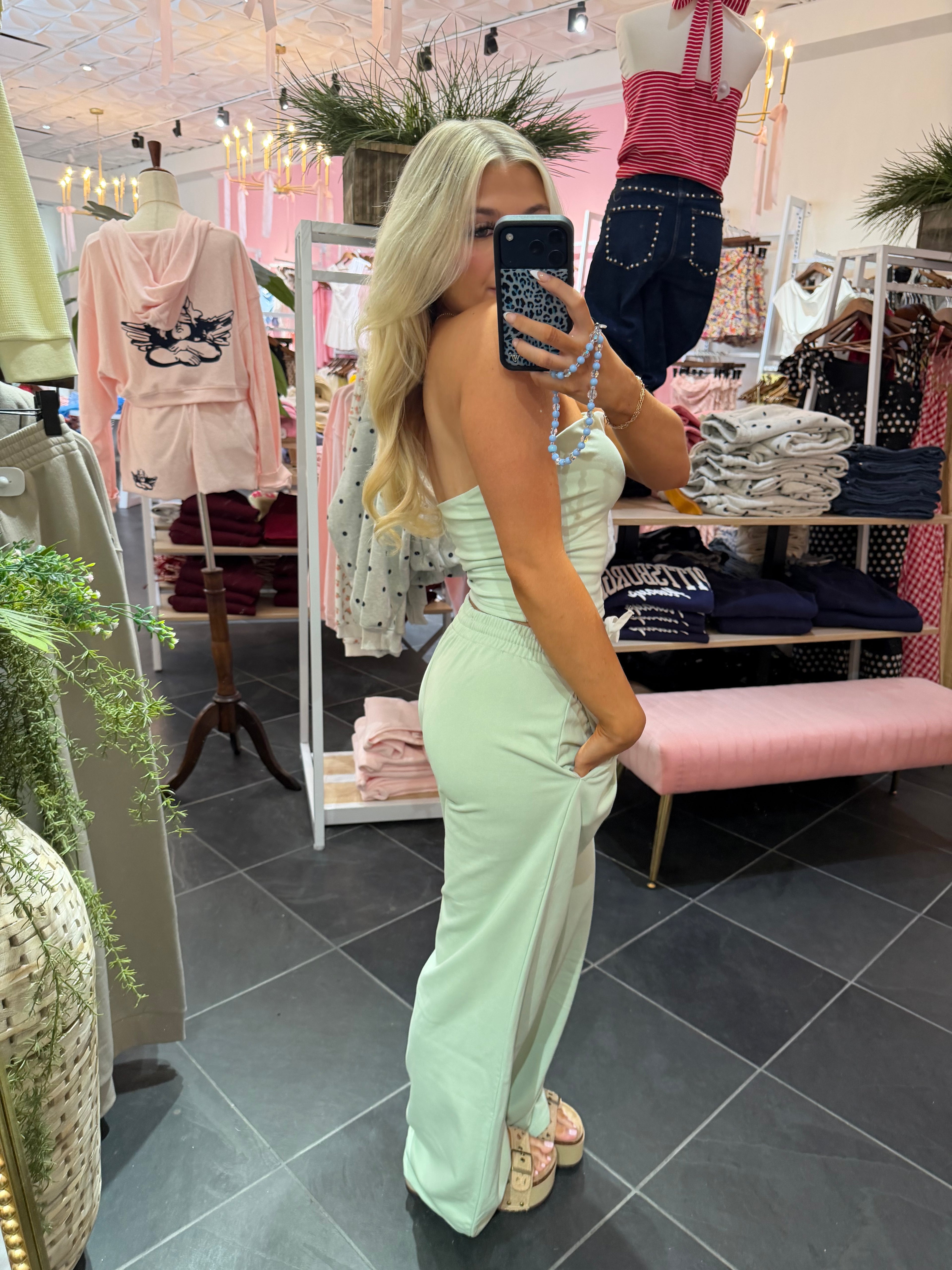 Later Today Set (PANT) Sage