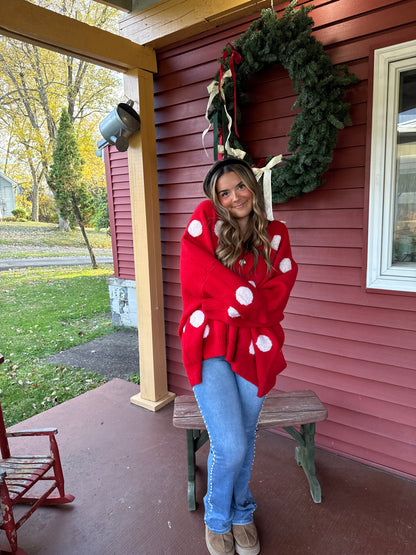 Perfectly Oversized Polka Cardi