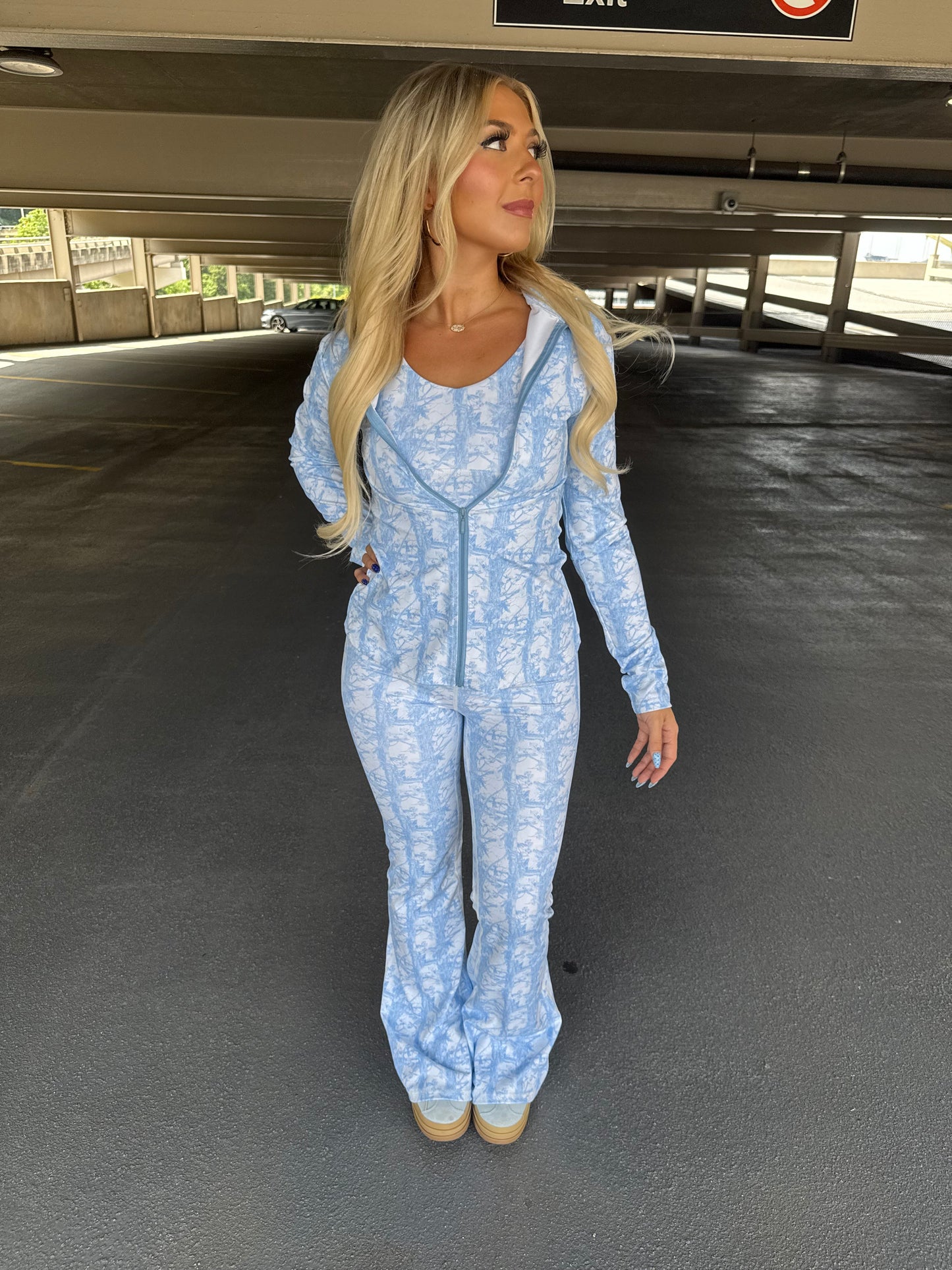 Happy Camp3r Blue Camo Zip-Up