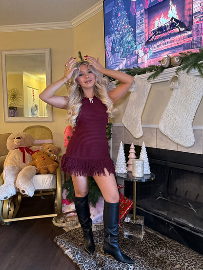 Dark Cherry Lacquer Dress