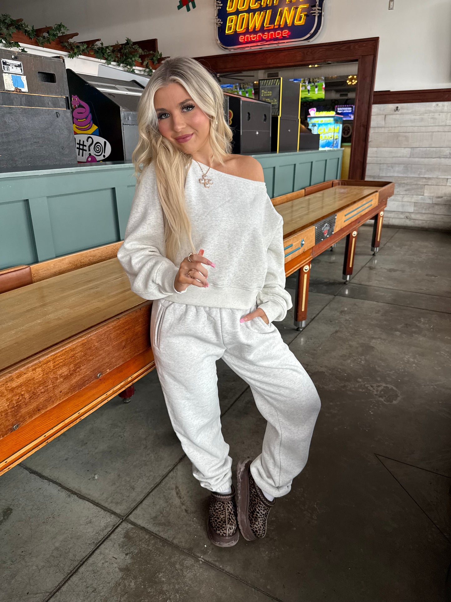 So Fetch One Shoulder Top in Heather White