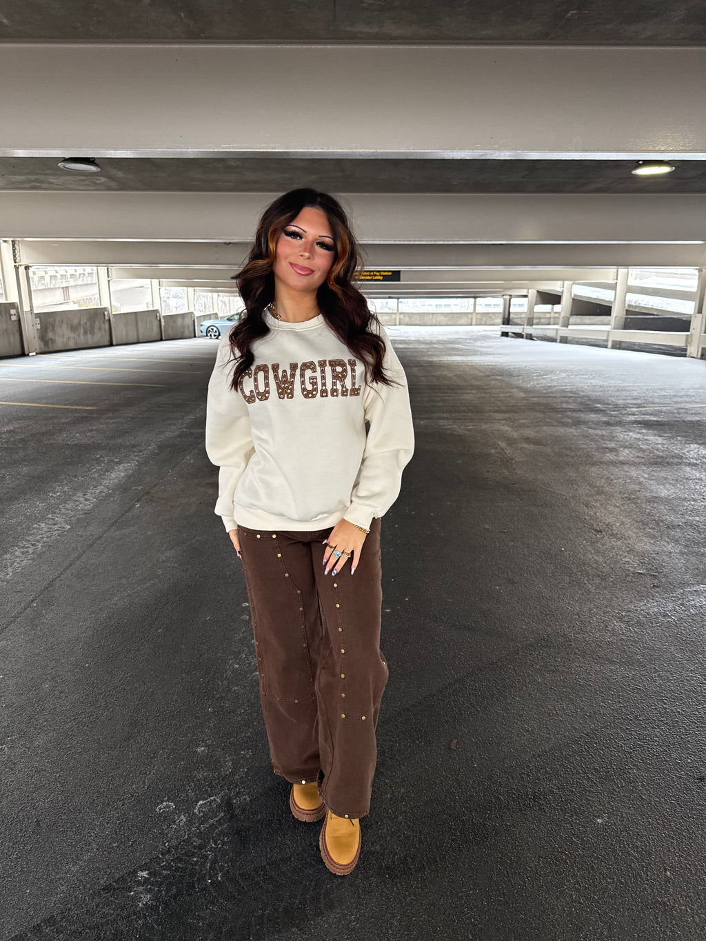 Cowgirl Rhinestone Crewneck