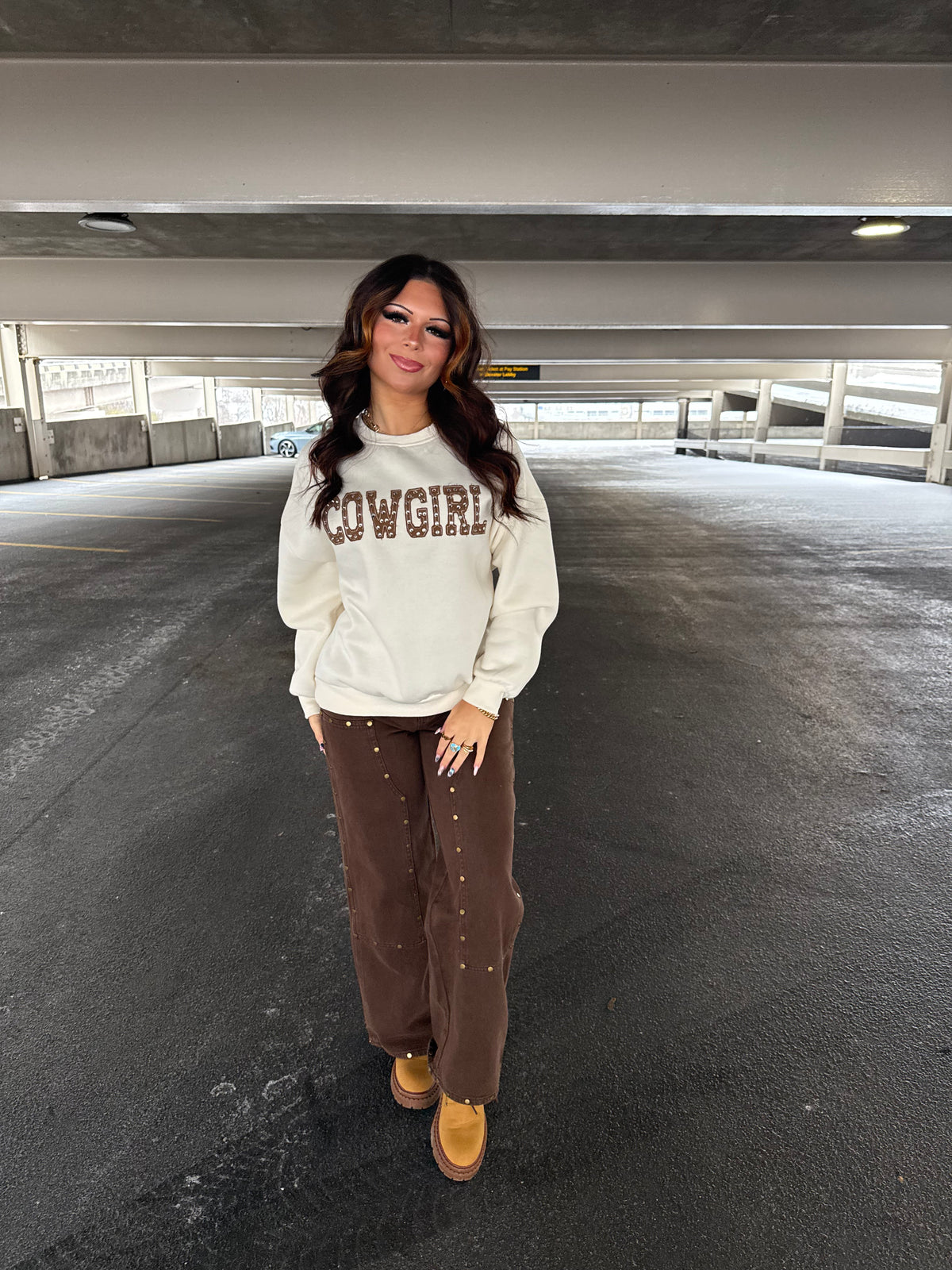 Cowgirl Rhinestone Crewneck