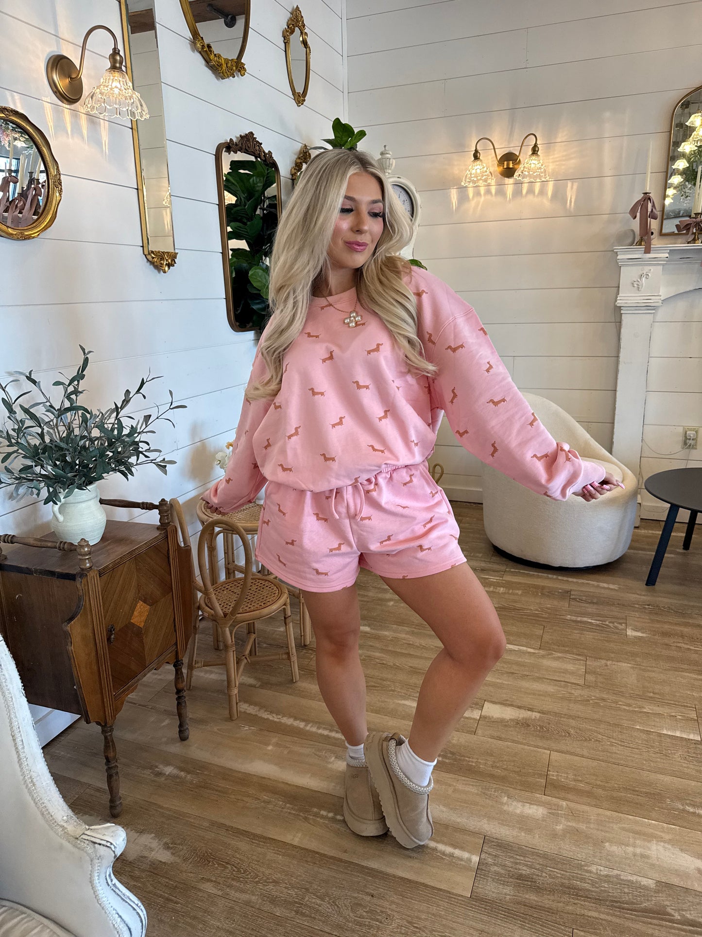 Weenie Sweatsuit Pink Short