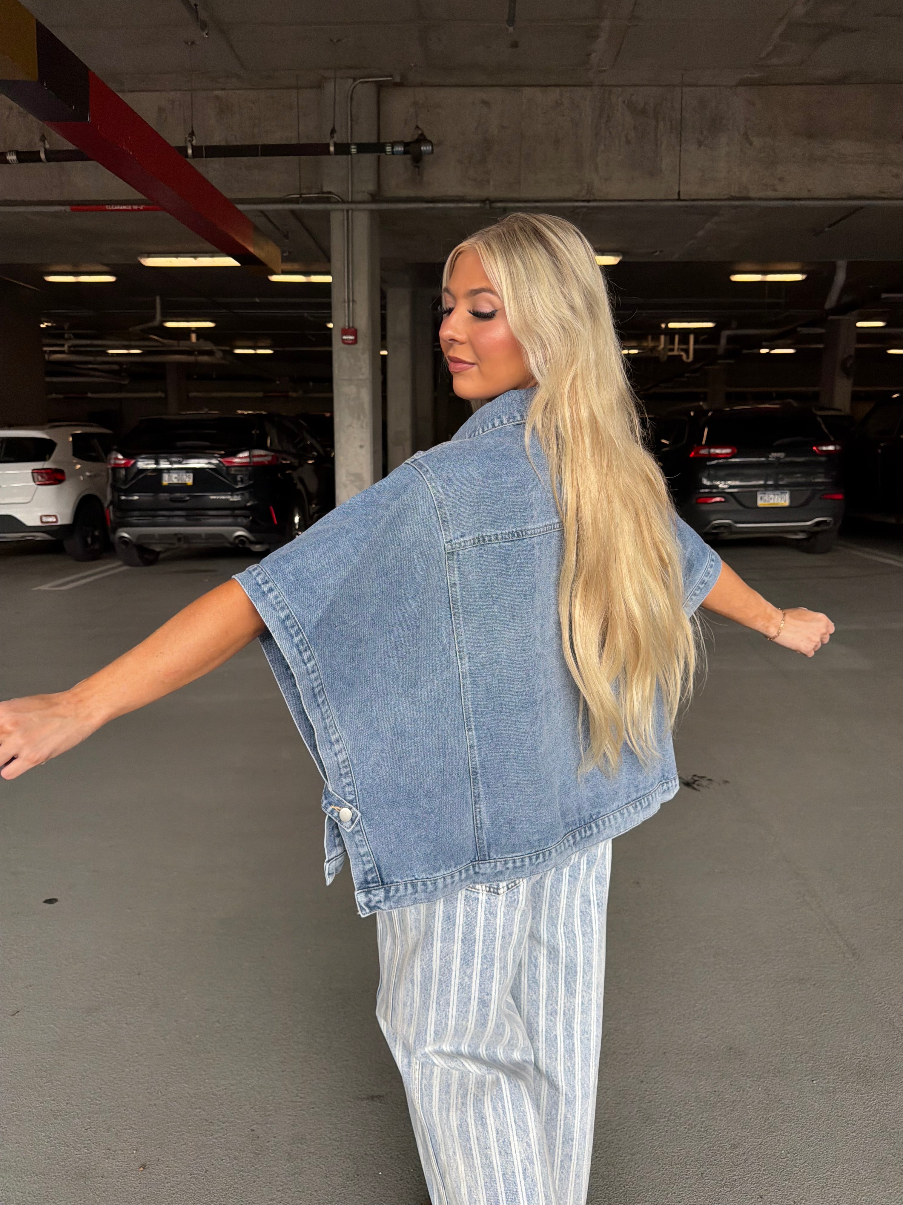 Denim Doll Cape Jacket