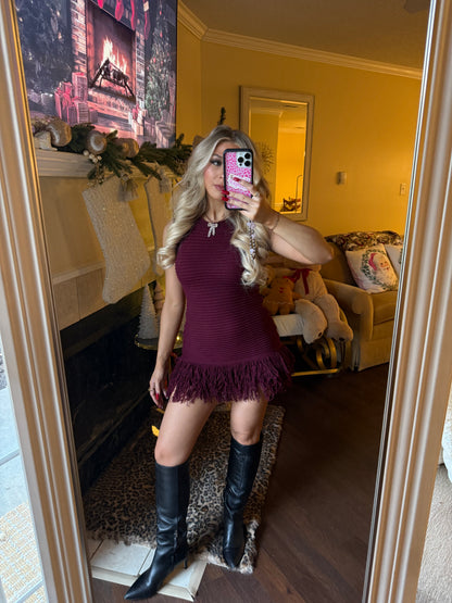 Dark Cherry Lacquer Dress