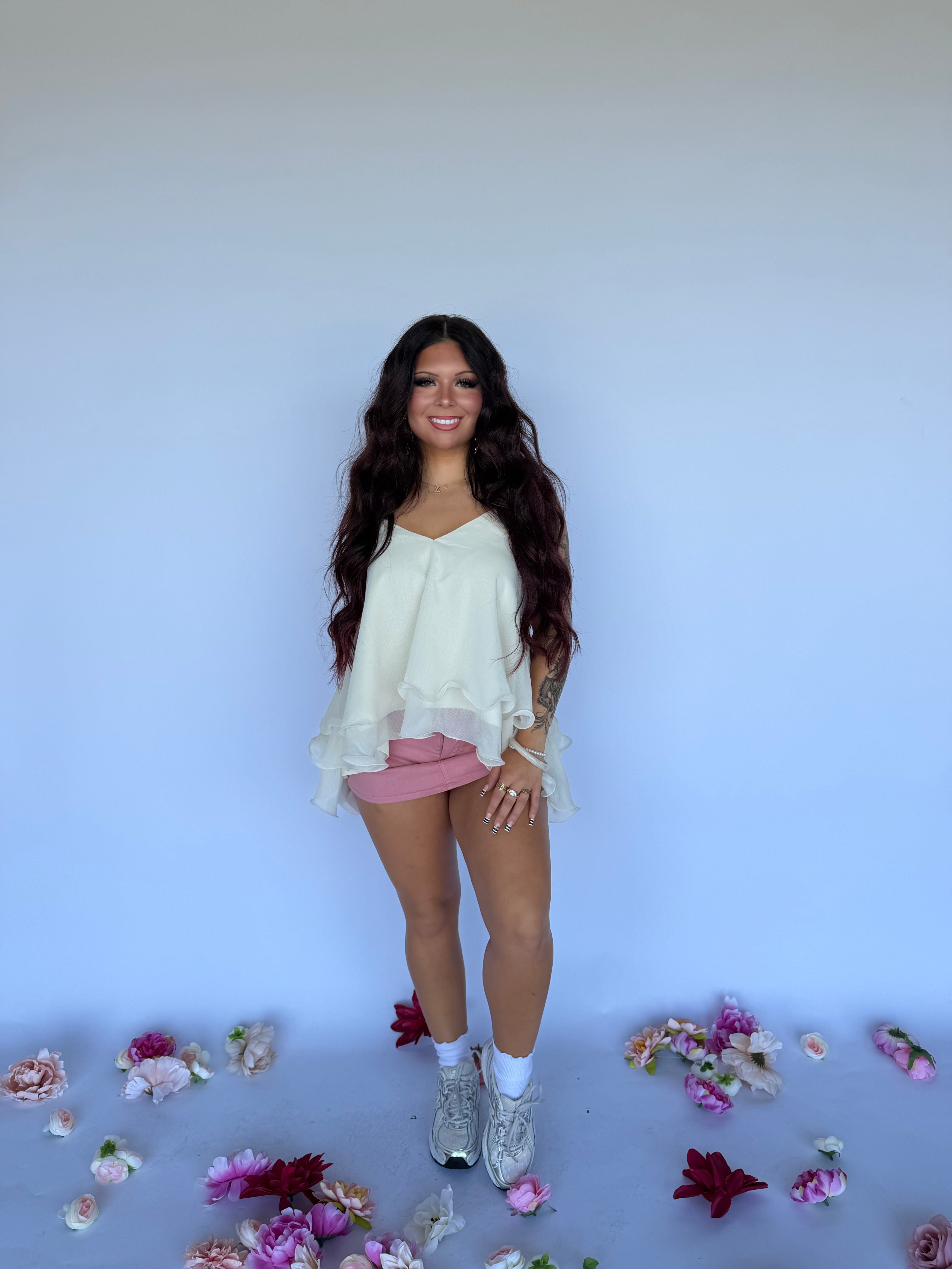 Honeybee Tank in Cream FINAL SALE