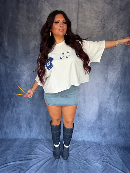 Game Day Graphic Tee in Blue