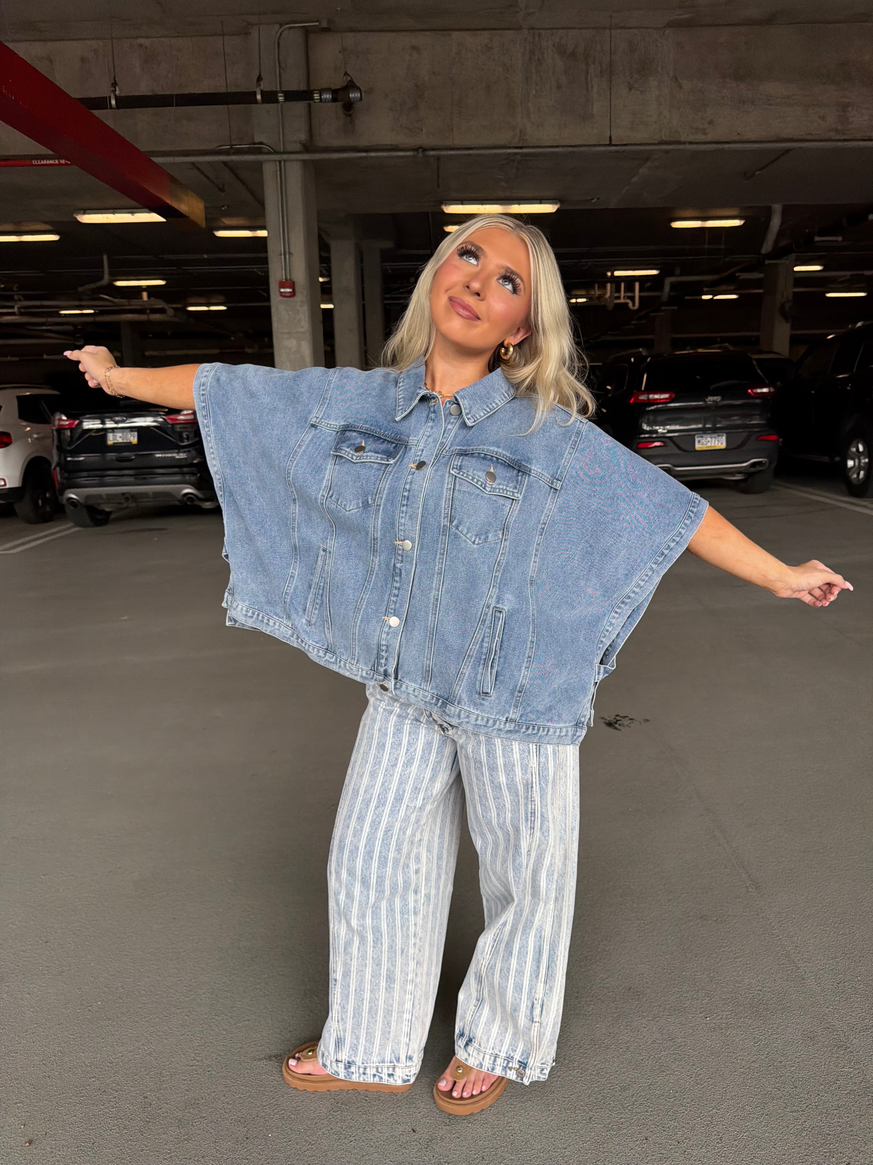 Denim Doll Cape Jacket