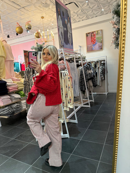 Rusty Red Striped Pant