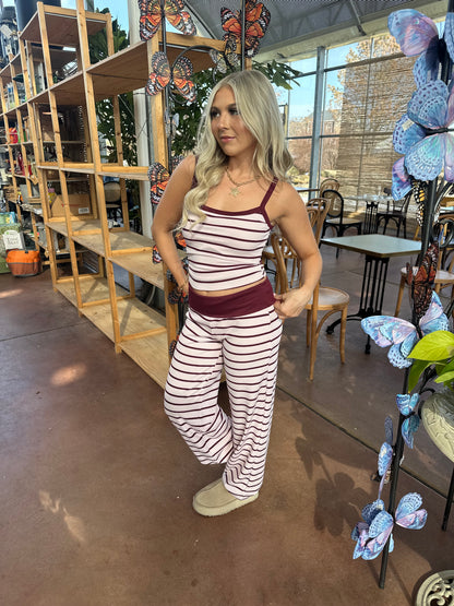 Sally Striped Set in Pink (TOP ONLY)