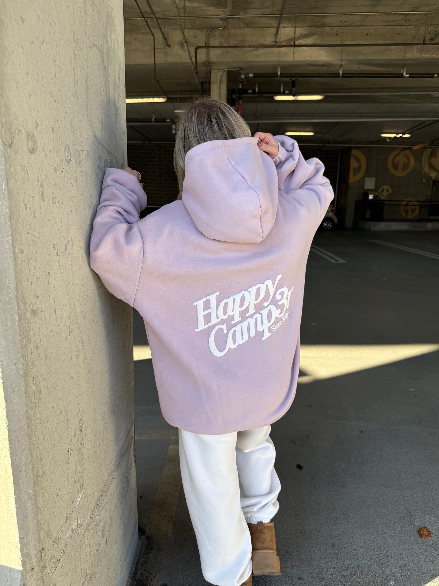 Happy Camp3r Puff Series Lilac Hoodie