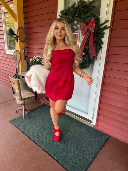 Put A Bow On It Strapless Dress