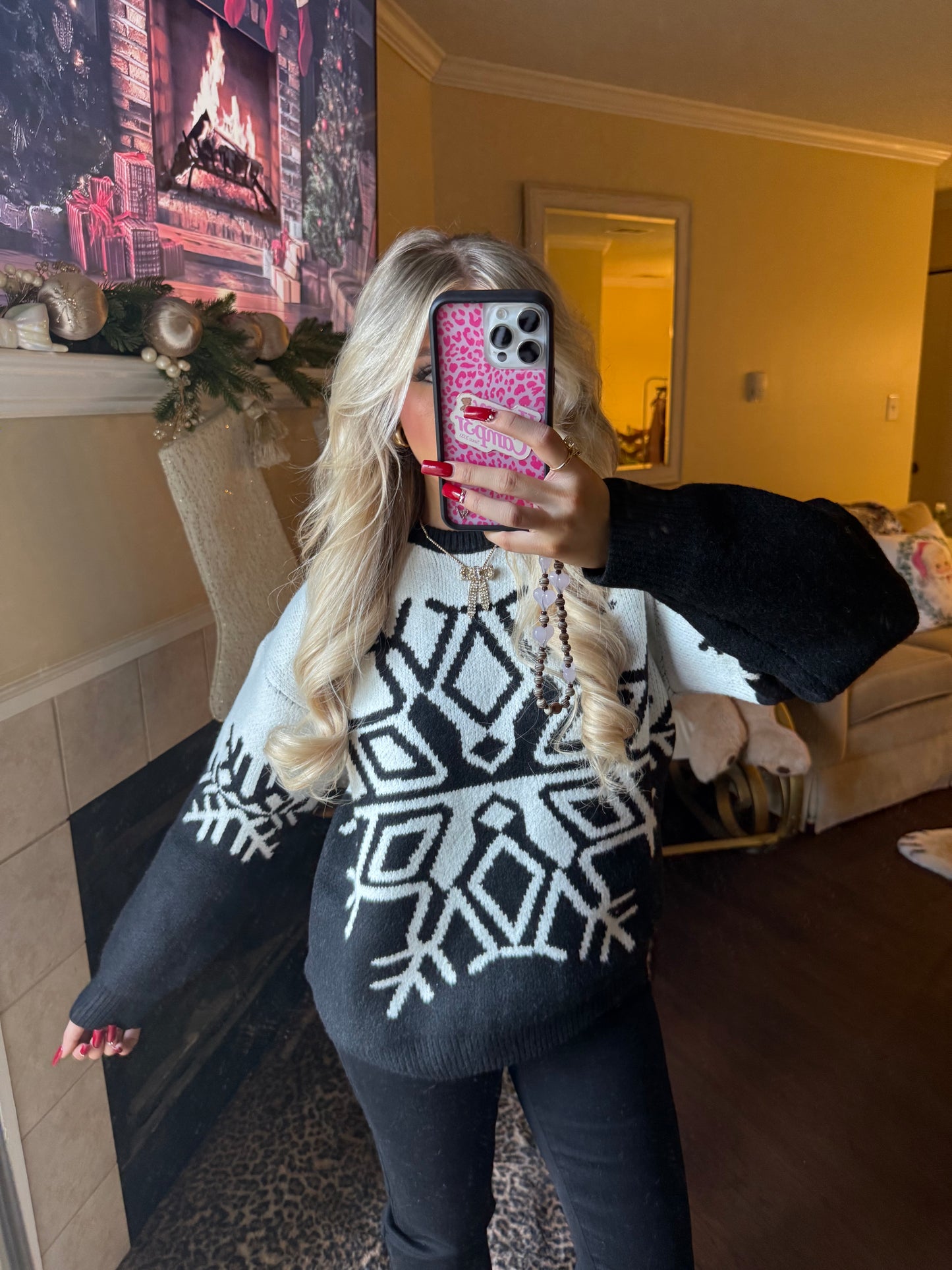 Cookies N Cream Snowflake Sweater