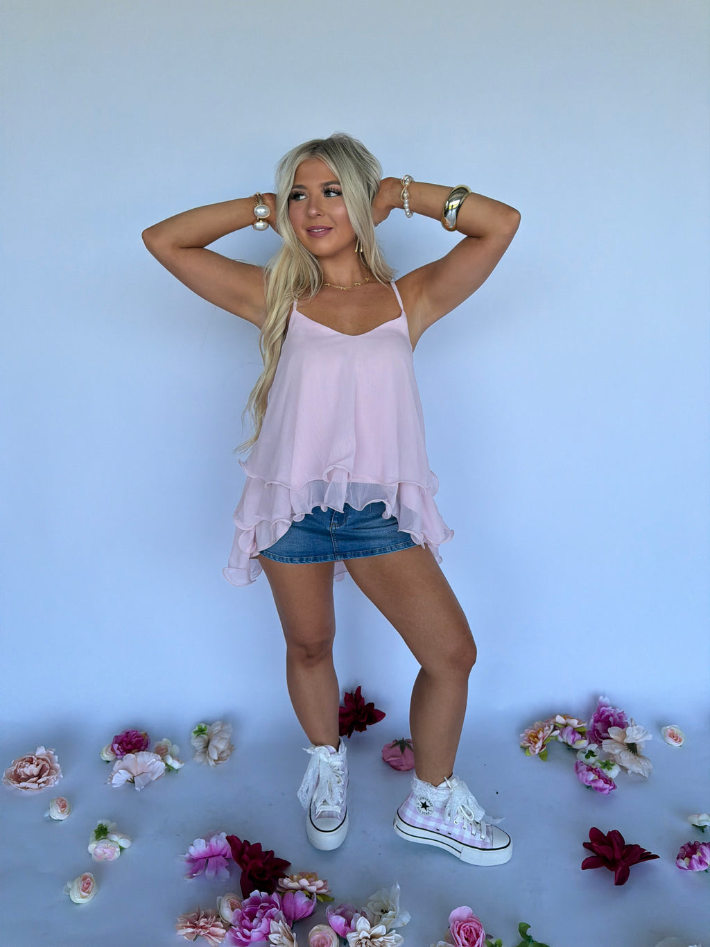 Honeybee Tank in Blush FINAL SALE