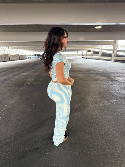 Cuffing Season Stripe Set CLOUD (TOP)