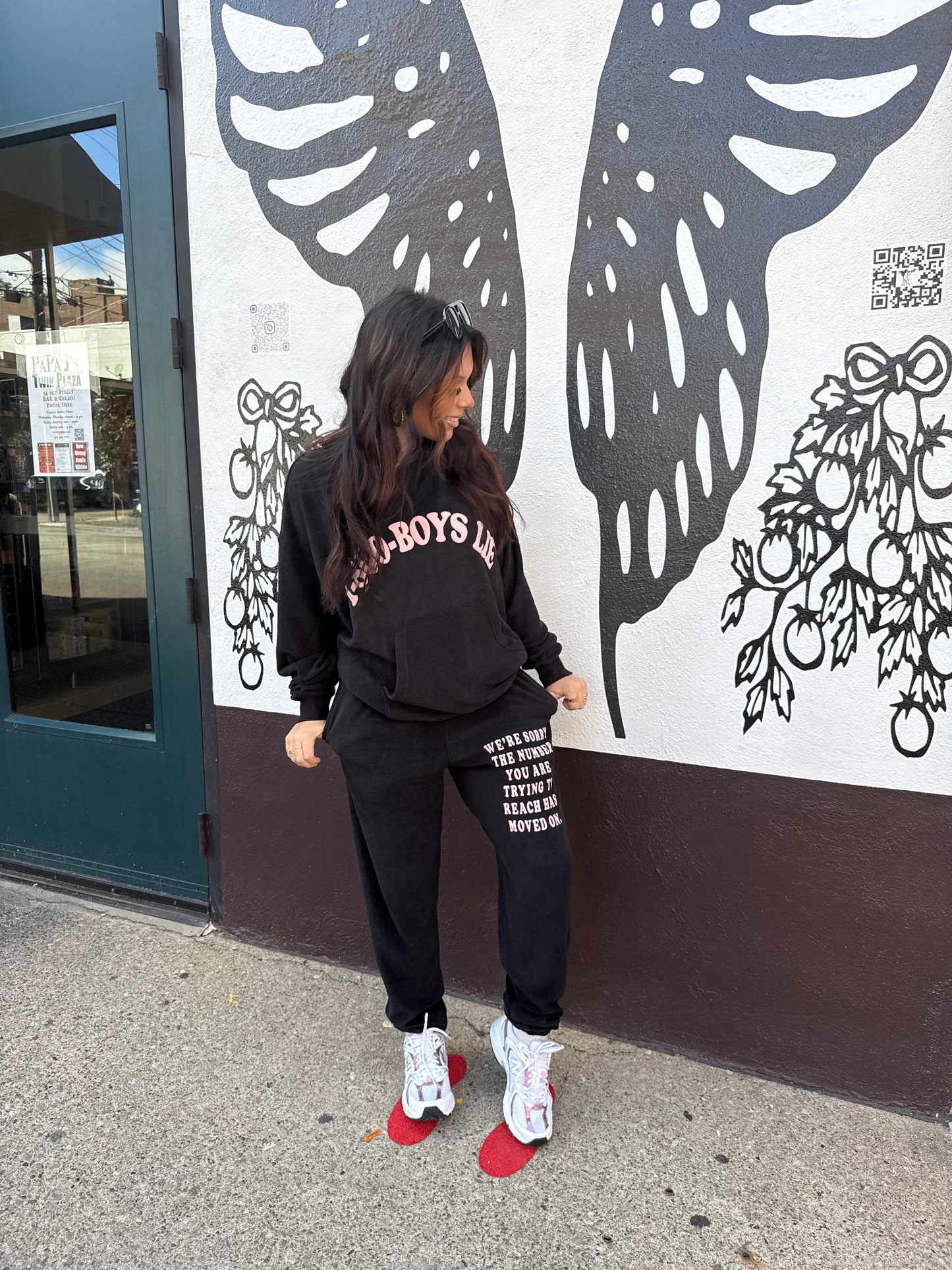 Boys Lie Black 1-800 Sweats