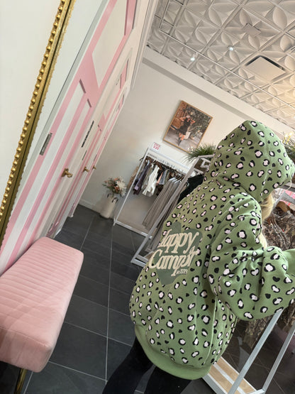 Happy Camp3r Leopard Olive Hoodie