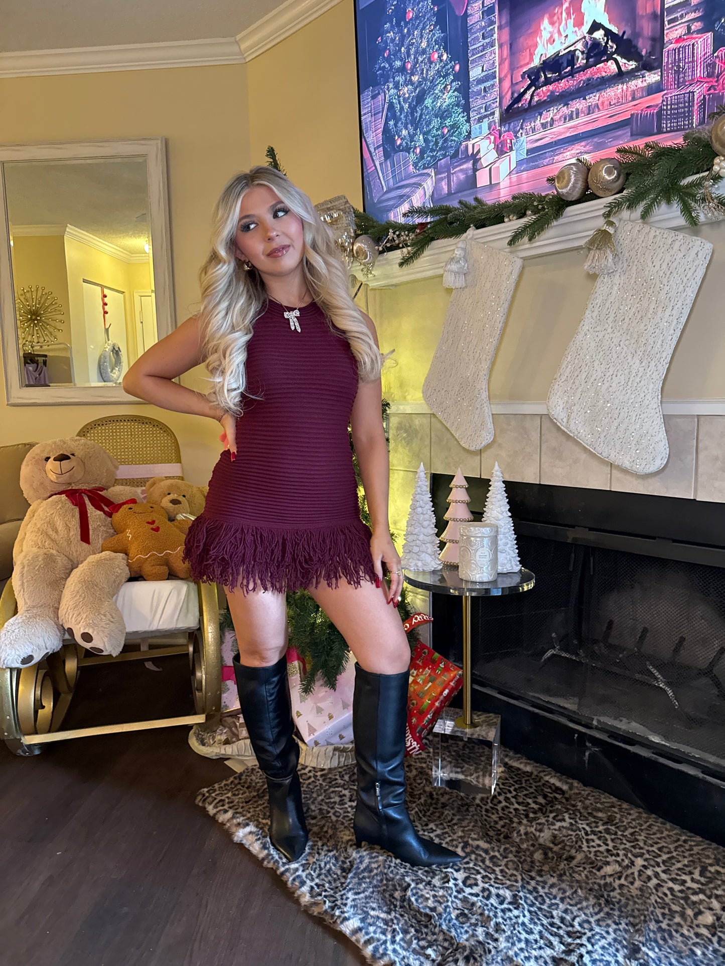 Dark Cherry Lacquer Dress