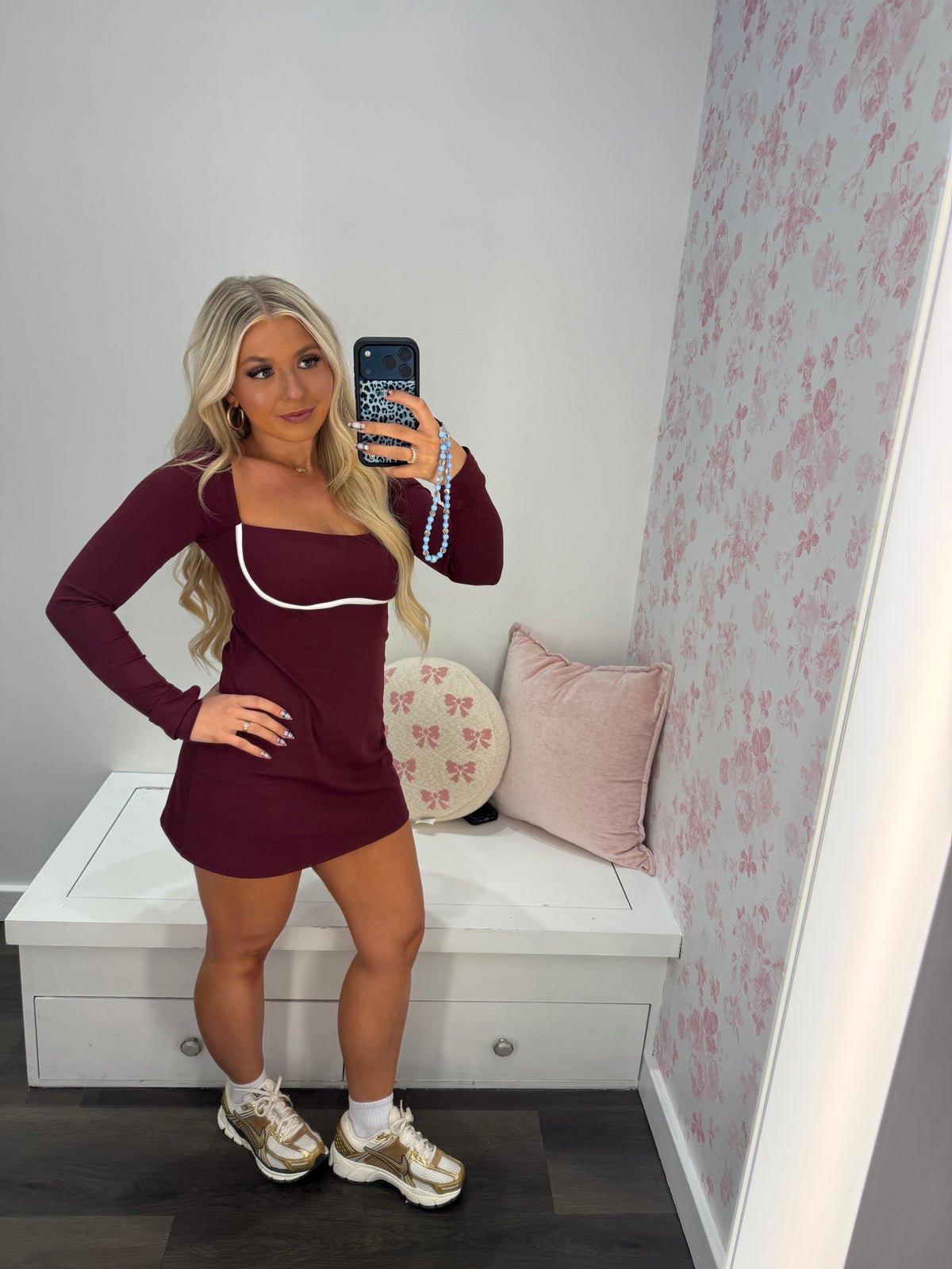 Burnt Burgundy Dress