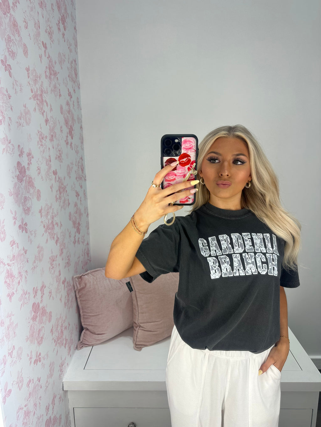 Gardenia Branch Lace Tee