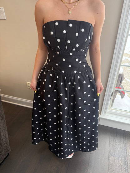 Strapless Mansions Polka Maxi