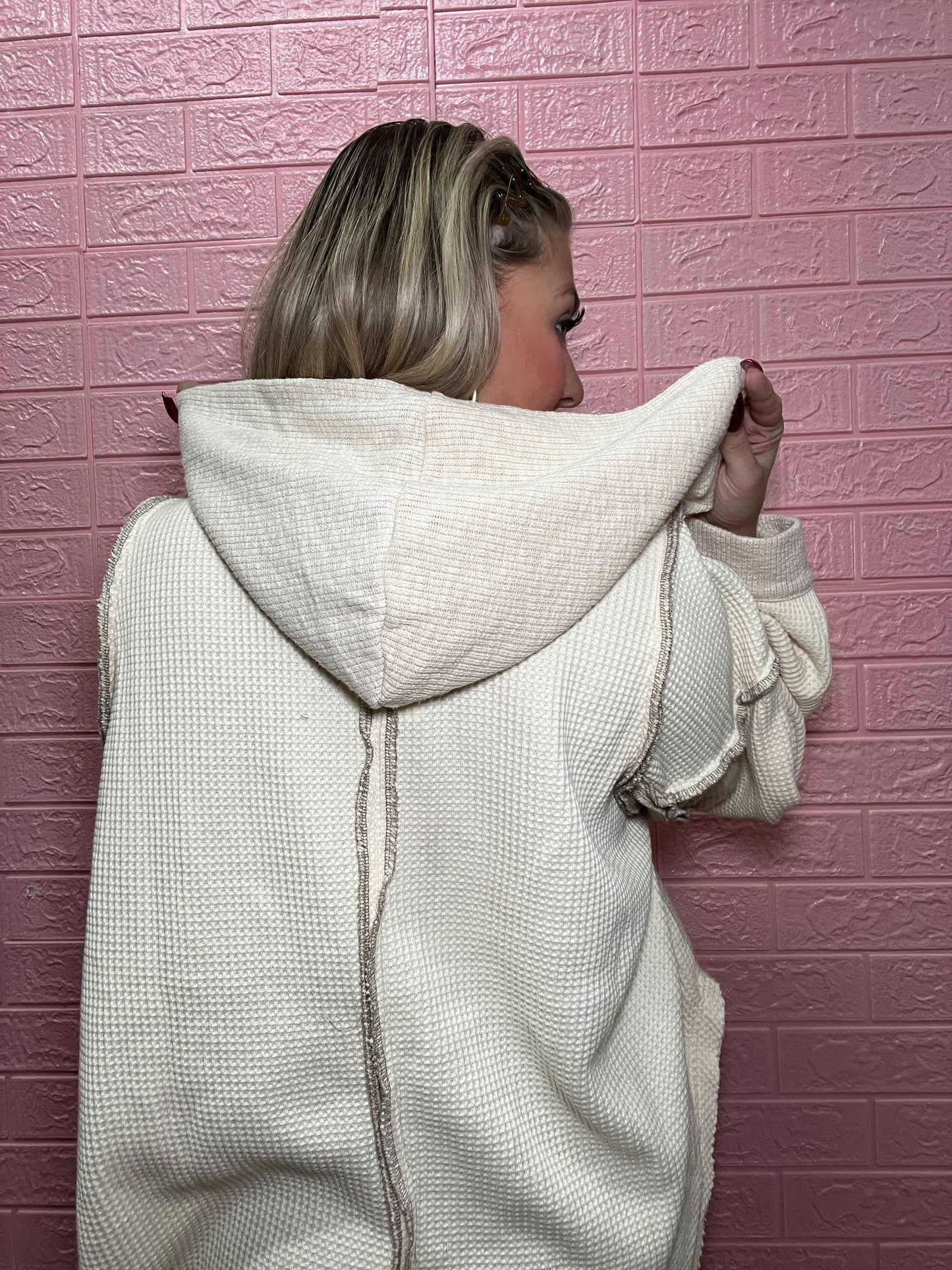 Creamy Waffle Pullover