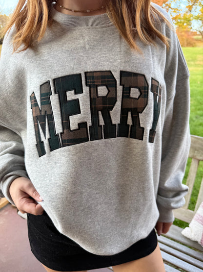 Merry & Plaid Crewneck