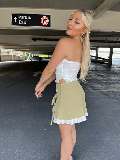 White Winter Tube Top