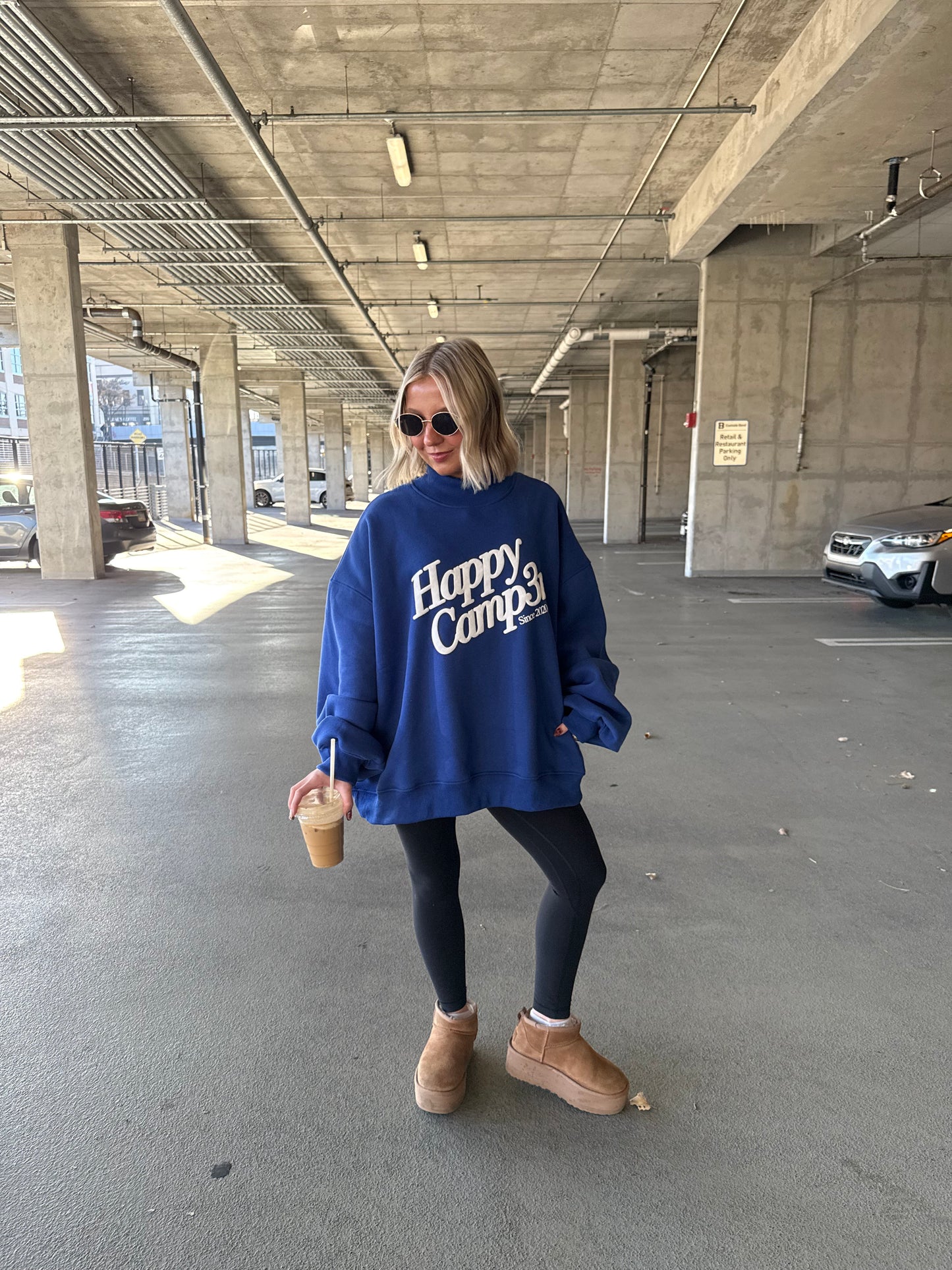 Happy Camp3r Royal Blue Mockneck