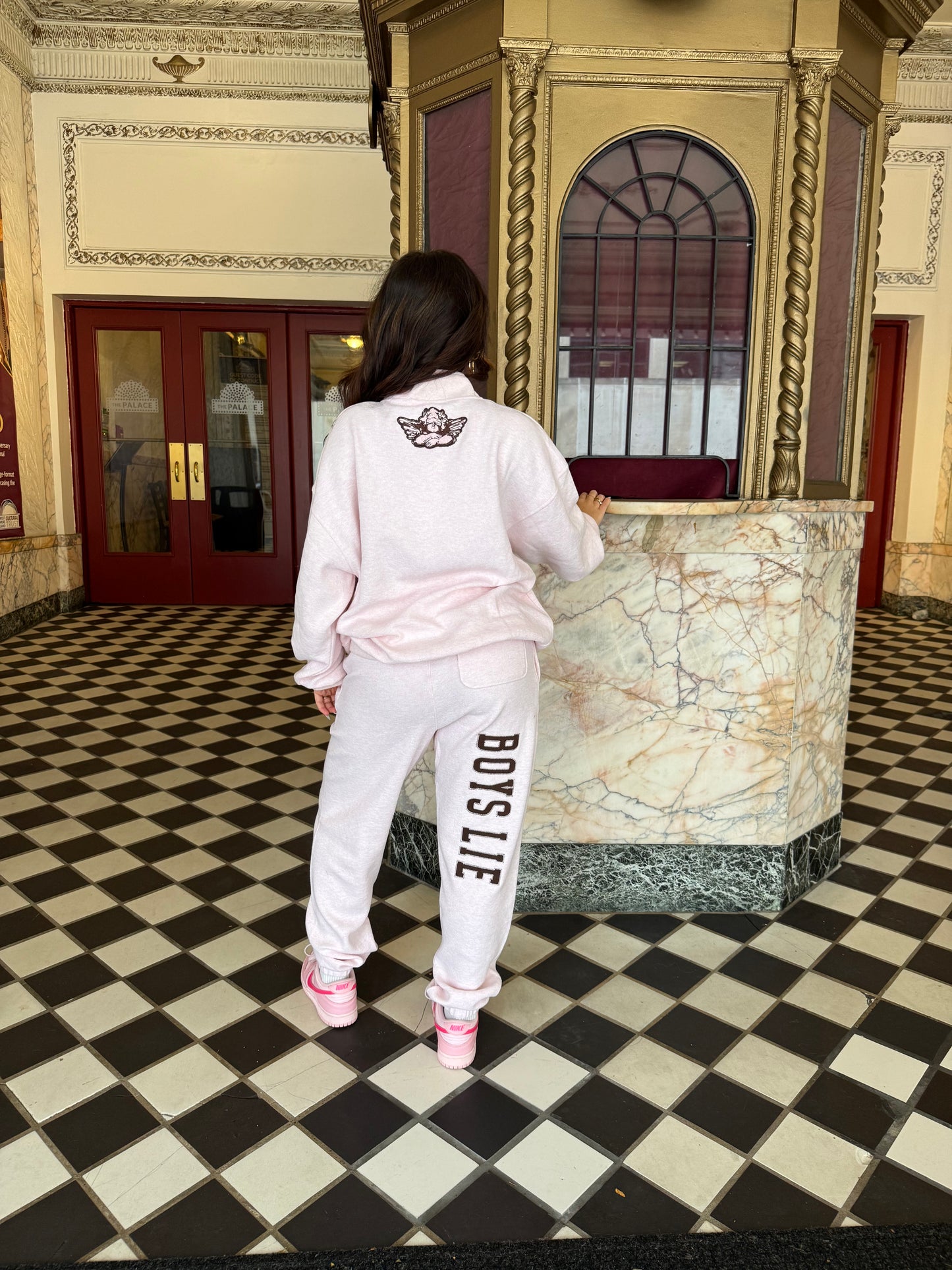 Boys Lie Pink Smoke & Mirrors Henley