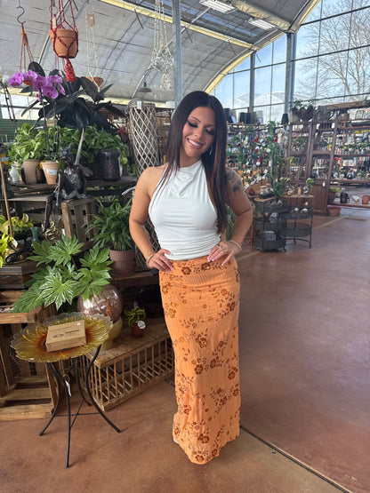 Midnight Sun Skirt in Orange