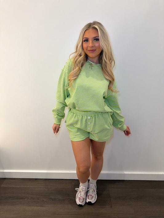 Lucky Love Stripe Set (SHORTS)