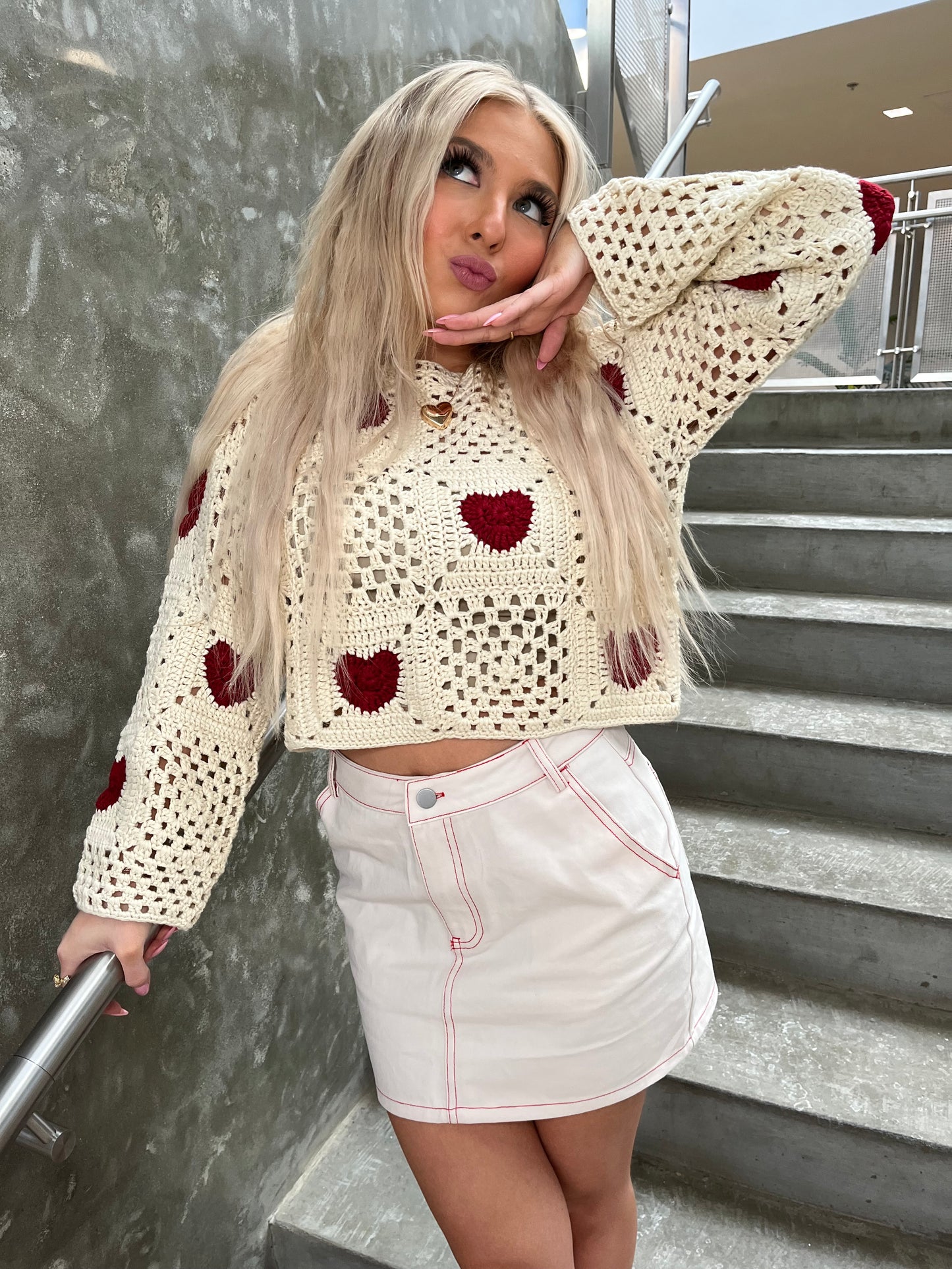 Crochet Kissing Sweater