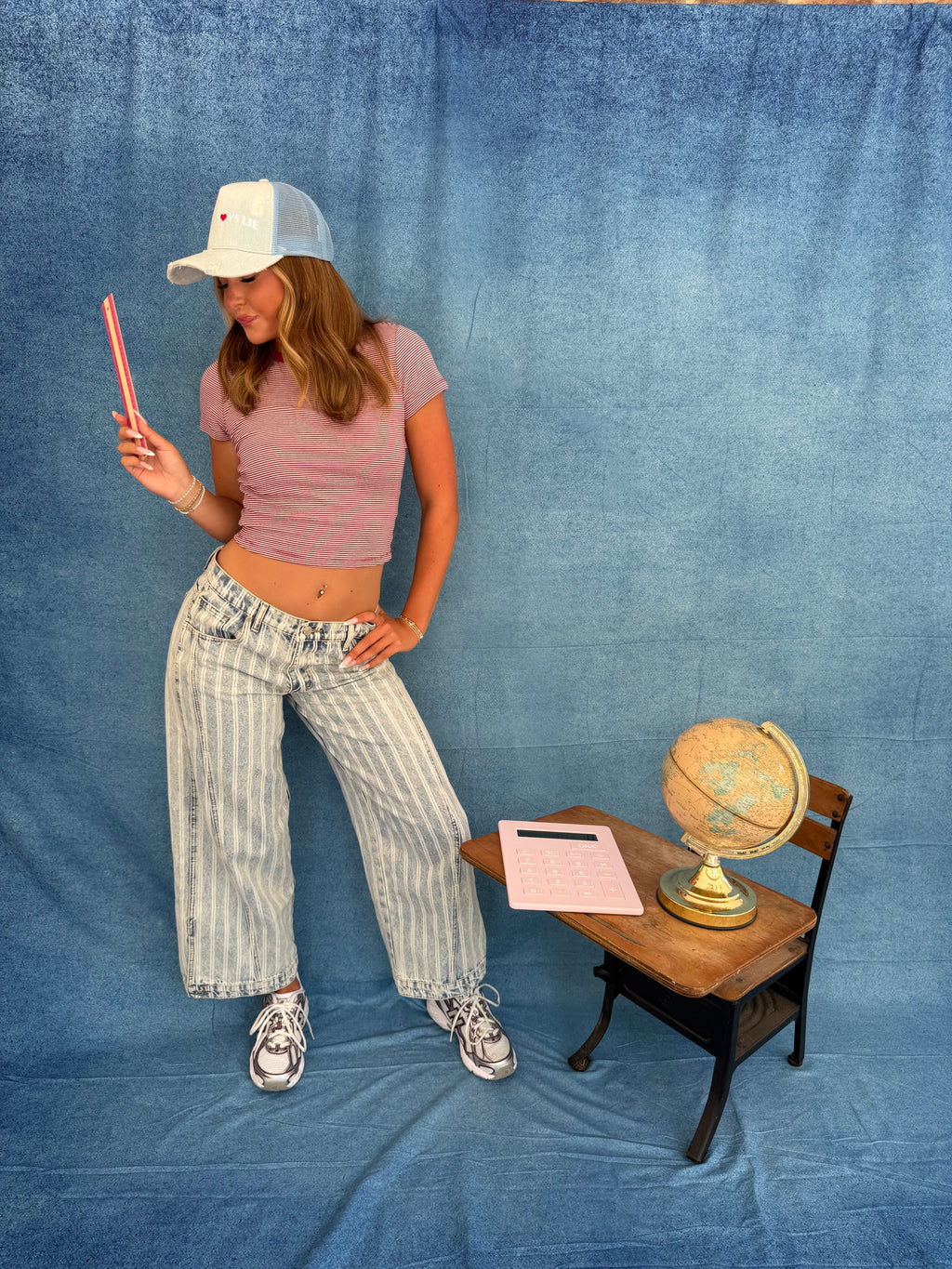 Kee’s Stripe Tee in Burg