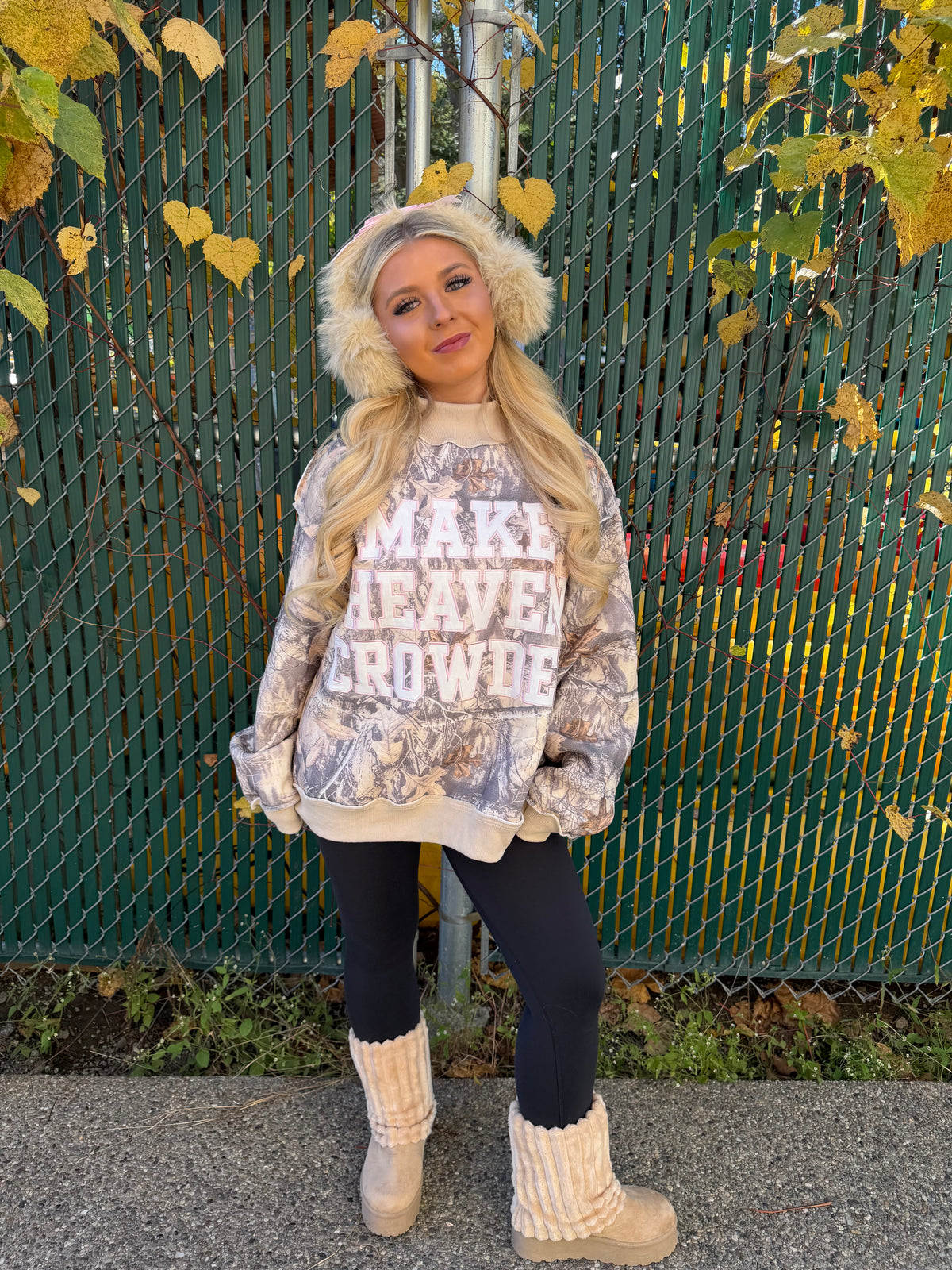 Camo Make Heaven Crowded Mockneck