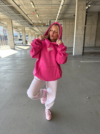 Happy Camp3r Puff Series Raspberry Hoodie