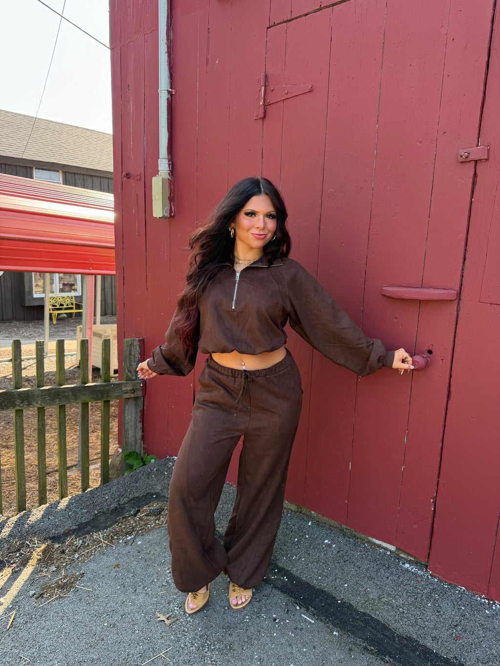 Sugar Suede Set (TOP) Brown