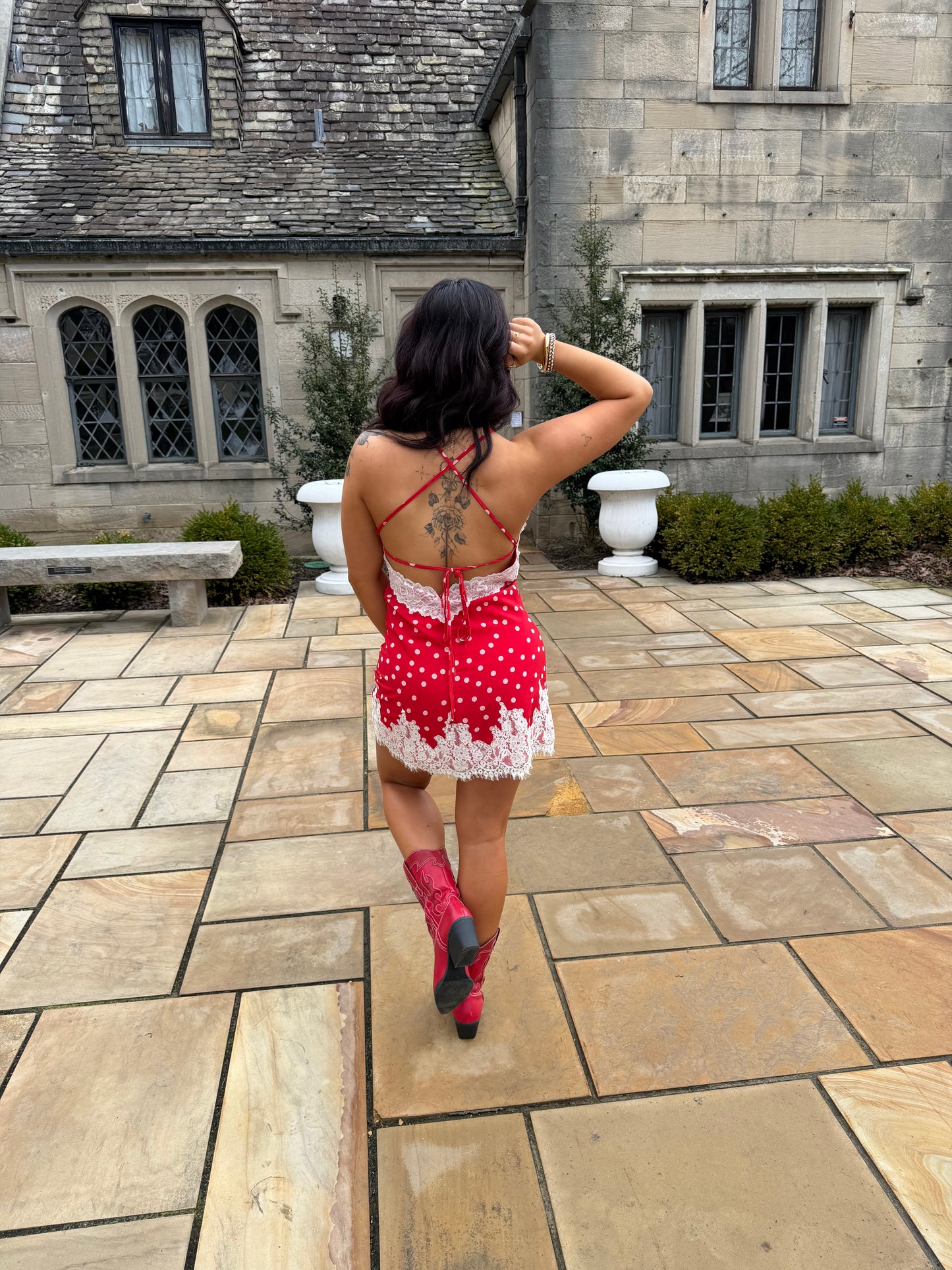 Ruby Red Polka Slip