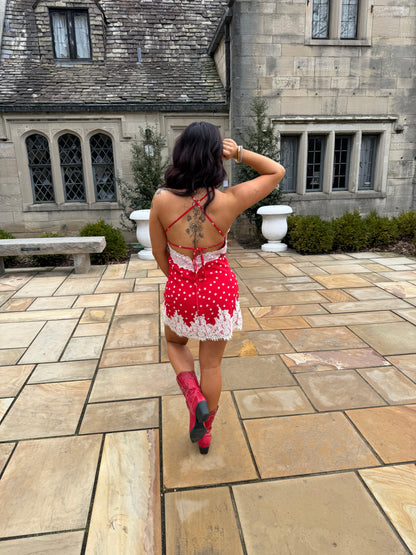 Ruby Red Polka Slip