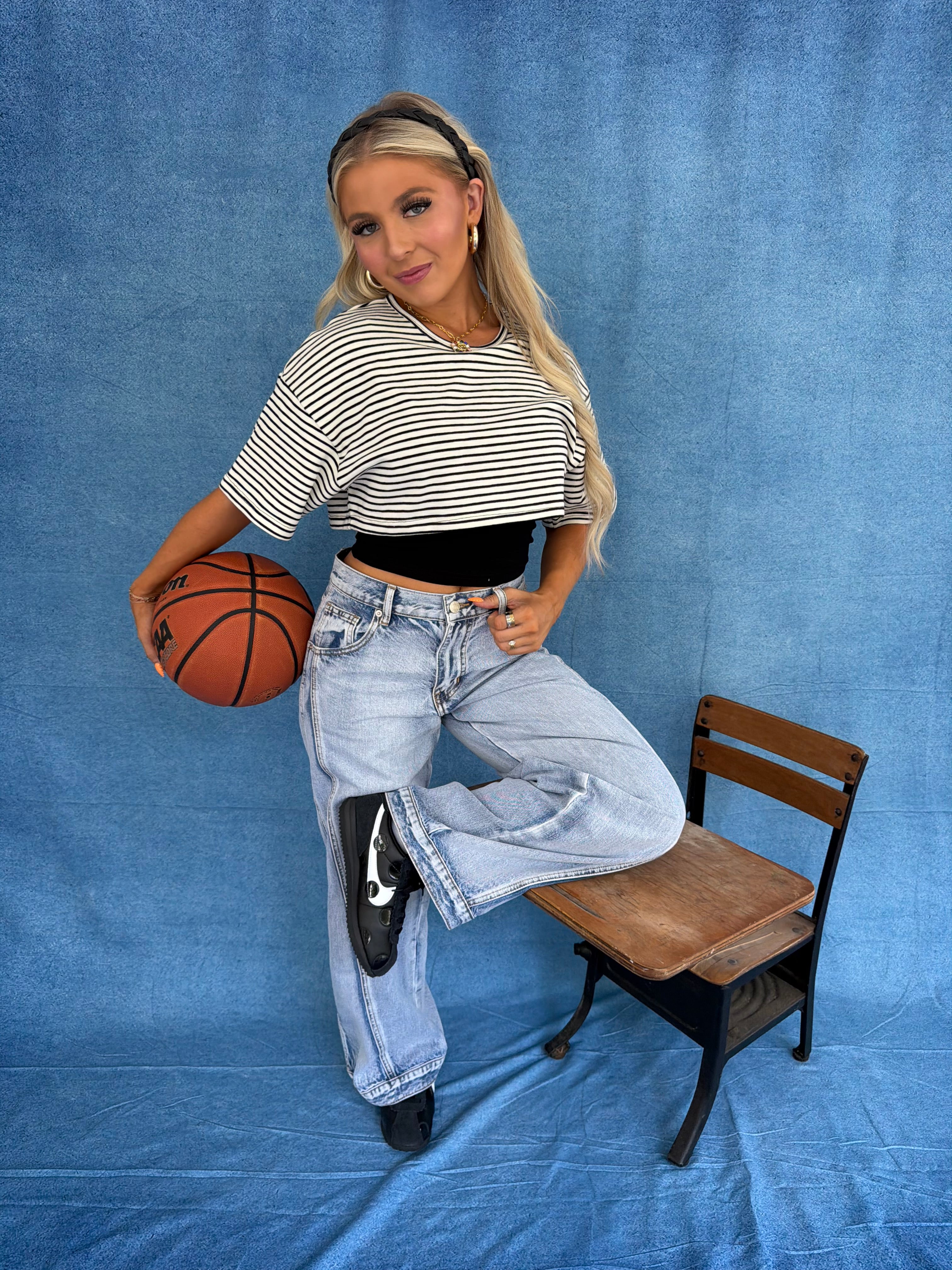Double Up Tee in Black