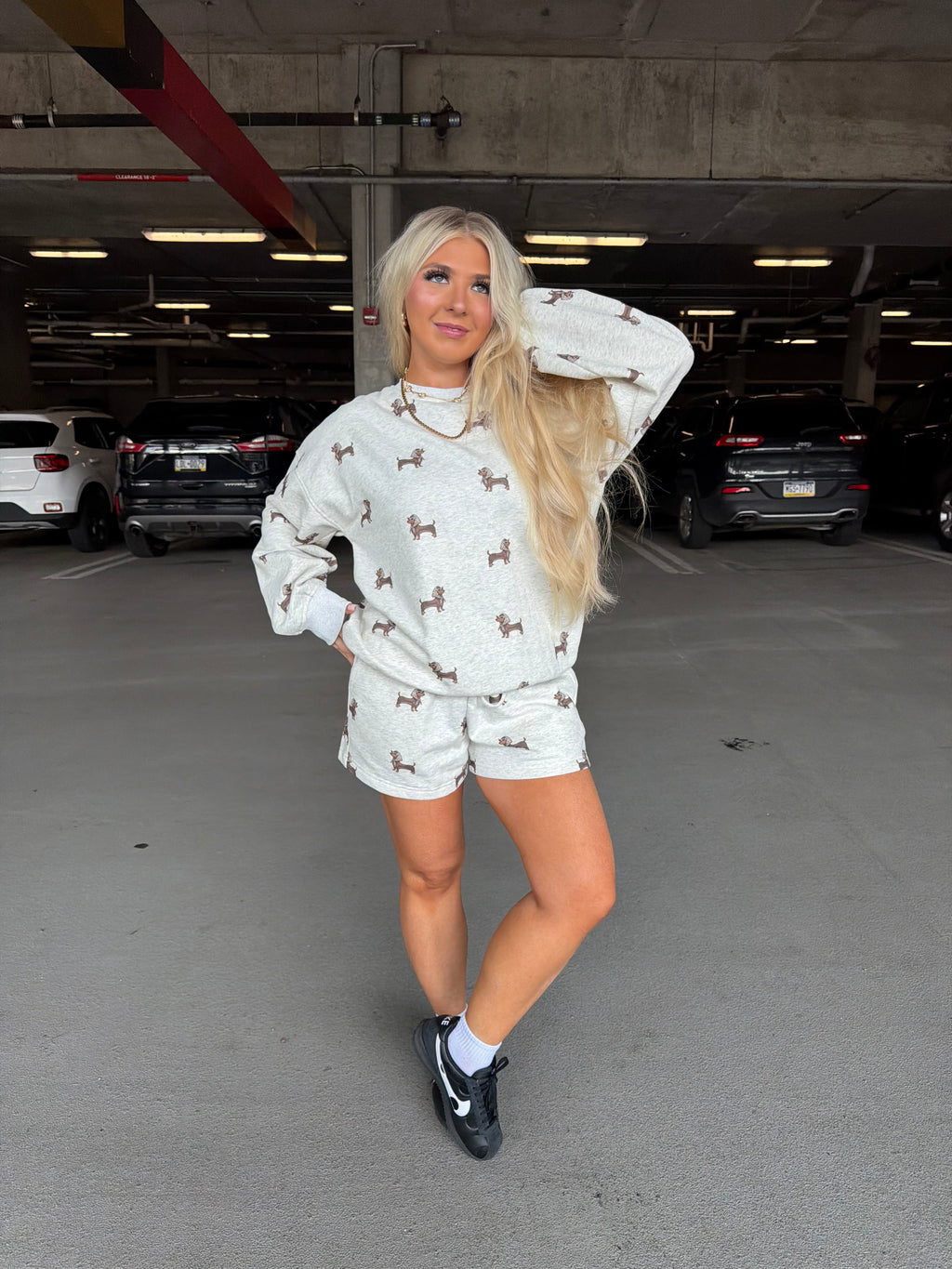 Multi Leopard Weenie Crew Grey