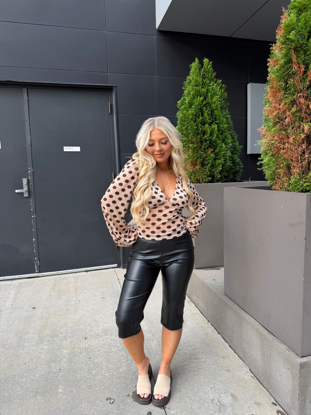 Little Sabrina Leather Capri