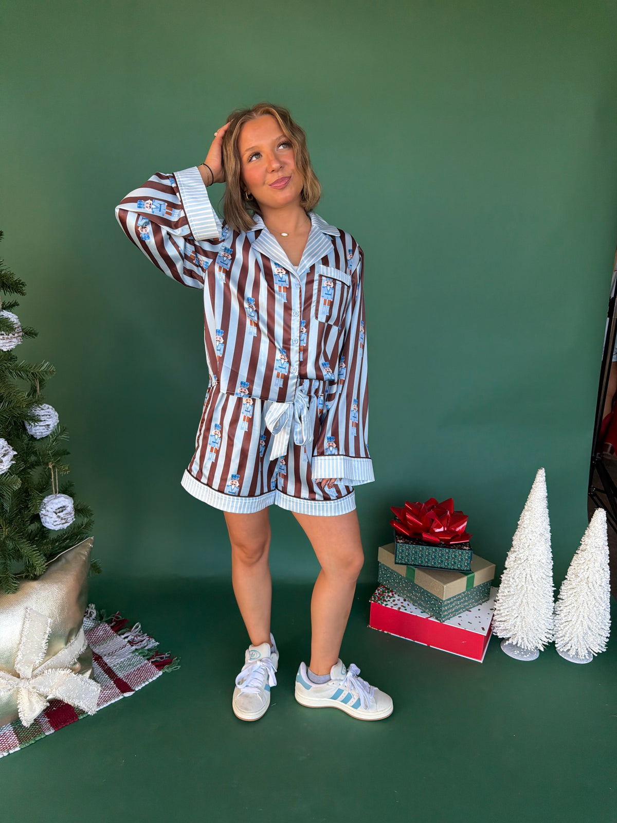 Satin Nutcracker Jammies Blue FINAL SALE