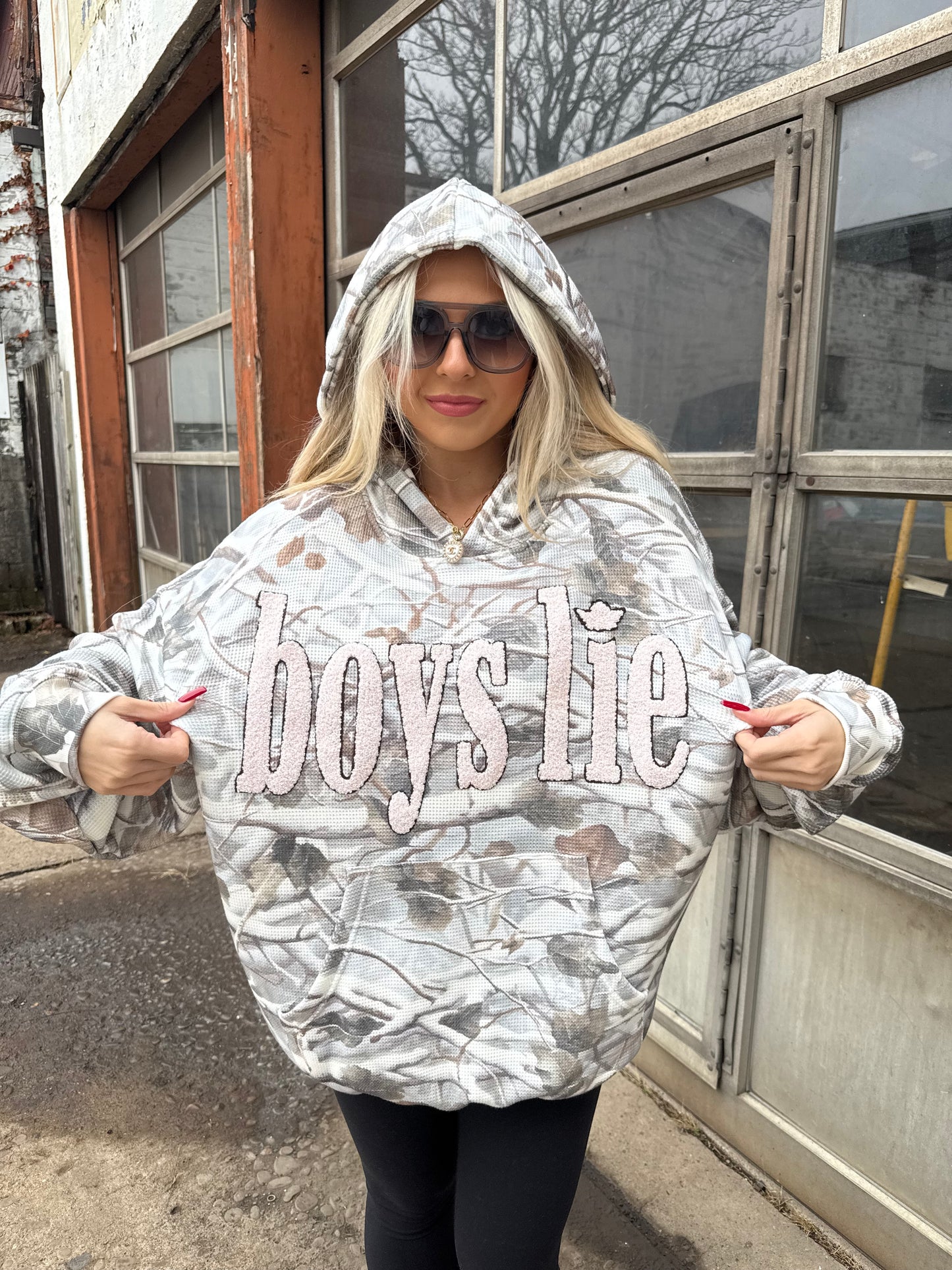 Boys Lie Rose Colored Glasses Hoodie