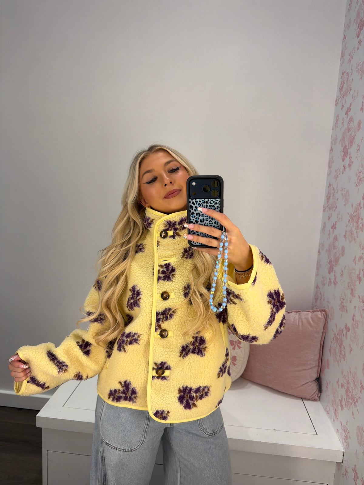 Lemon Floral Fleece