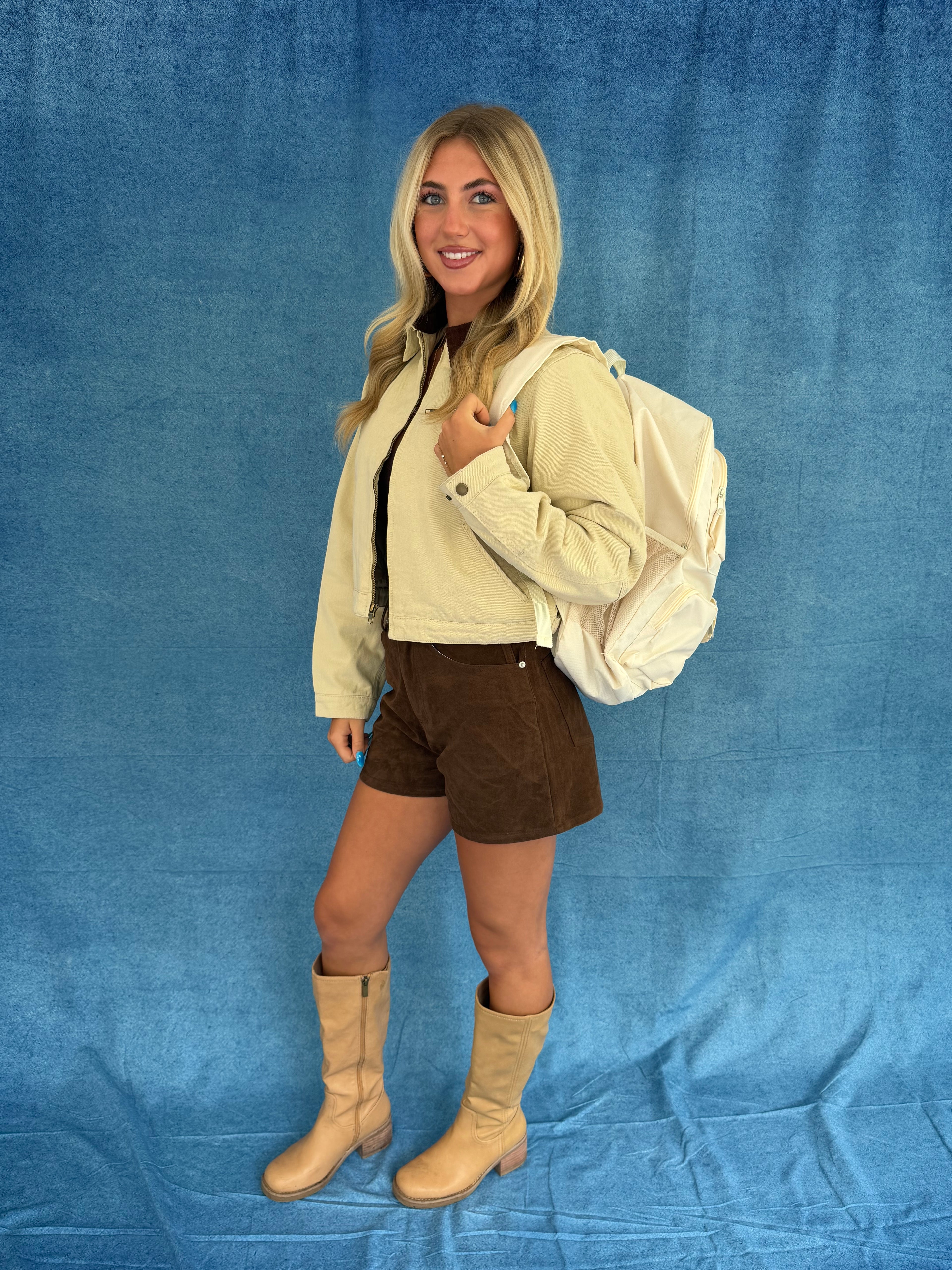 Barn Cropped Jacket in Khaki