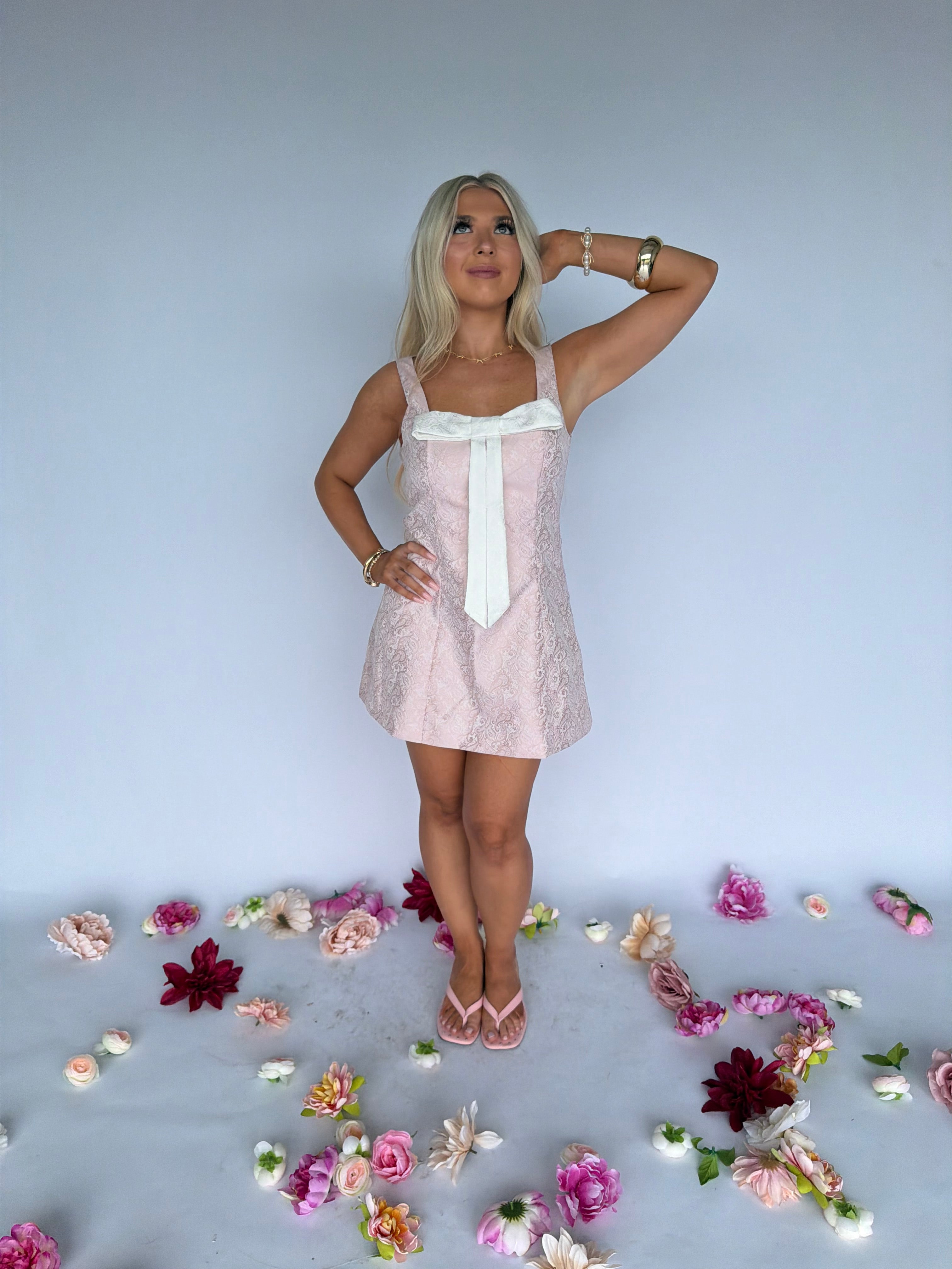 Begged, Bow Mini Dress FINAL SALE