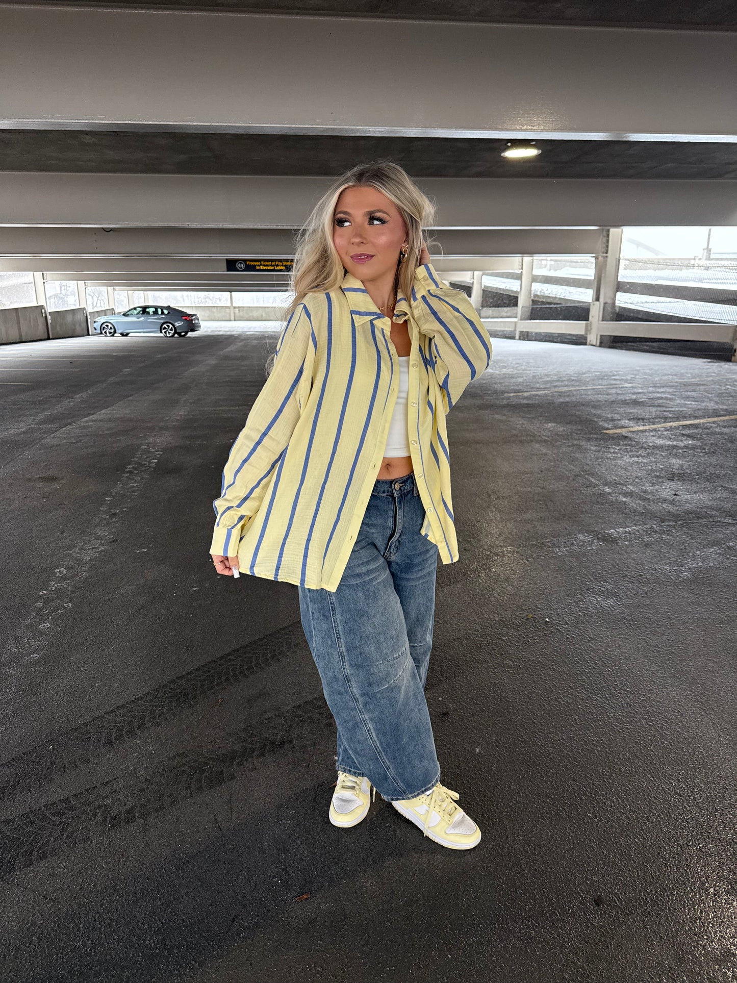 Buttered Blueberries Button-Up