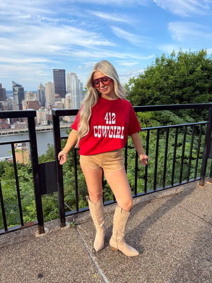 412 Cowgirl Tee RED